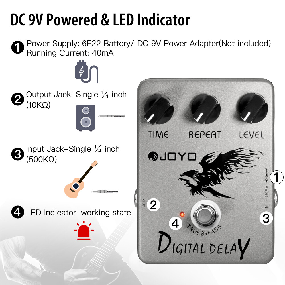 Effector Analog Delay Joyo製 Amazon.co.jp: 【国内正規品】JOYO ジョーヨー エフェクター
