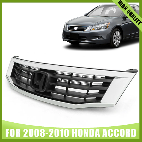 Front Upper Bumper Grille Chrome Grill For Honda Accord 2008 2009 2010 HO1200189