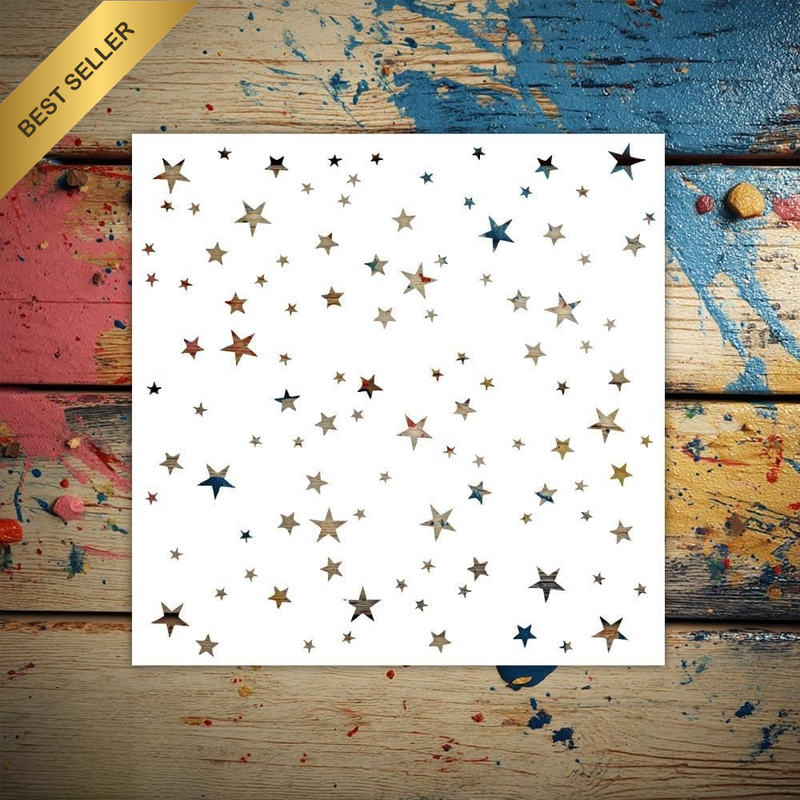 Star Stencil for Painting - Twinkle Star Wall Stencil for Painting Large Pattern
