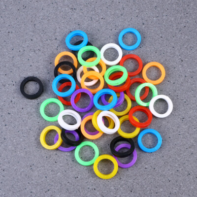 24 Pcs Silicone Coding Rings Elastic Key Covers Keys Organization