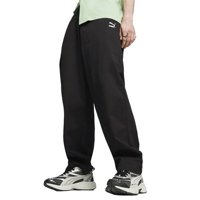 Тканые брюки Puma Better Classics Мужские черные повседневные спортивные брюки 62425901
