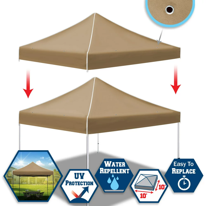 Sunrise Ez Pop up Instant Canopy 10'X10' Replacement Top Gazebo