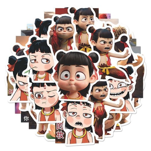 62pcs Chinese Ne Zha 2 哪吒 Anime Cartoon Waterproof Sticker | eBay
