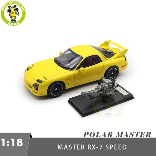 1/18 Mazda RX-7 RX 7 Speed Polar Master Diecast Model Toy Car