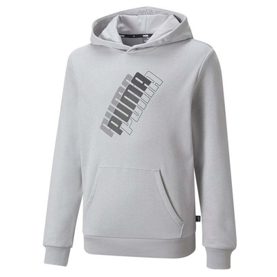 

Толстовка с капюшоном Puma Power Logo Tr B Boys Серая повседневная верхняя одежда 847297-19, Grey