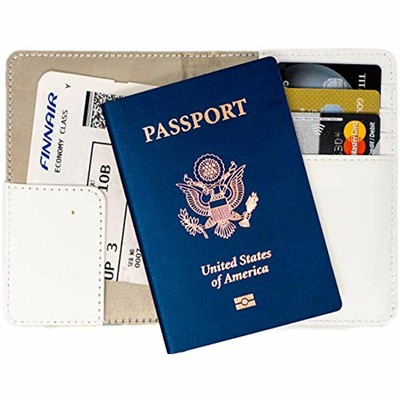 Passport Holder Covers Cover For Women Leather With RFID Blocking - Travel Case