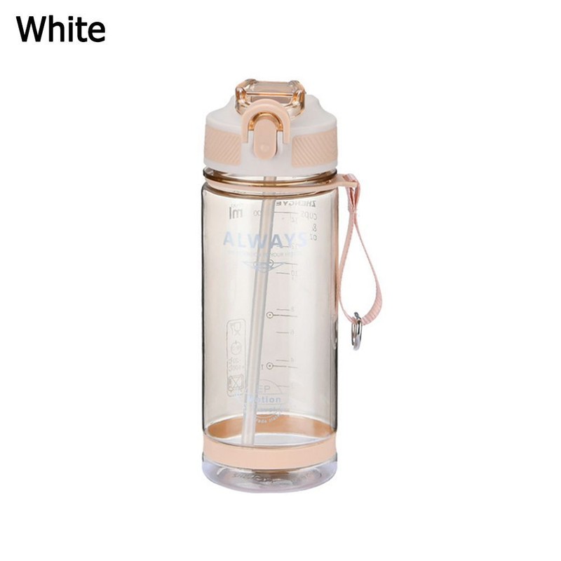 BPA Free Sports Water Bottle with Straw Drinking Bottle Men Drinkware