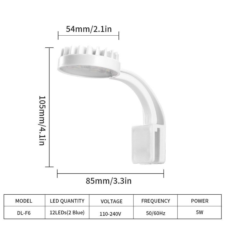 Fish Tank Waterproof Clip-on Lamp Grow Lights Aquatic Lighting Aquarium Light