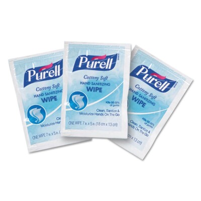 Purell 90261M Cottony Soft Wrapped Sanitizing Hand Wipes - W