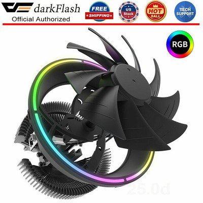 darkvoid CPU Cooling Fan ARGB Fan 3Pin Sync Computer 125mm Heat Sink PC Cooler