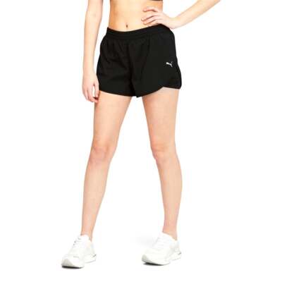 

Puma 2In1 Woven Running Athletic Shorts Женские черные повседневные спортивные штаны 521, Черный, Puma 2In1 Woven Running Athletic Shorts