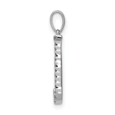 Pre-owned Superdealsforeverything Real 14kt White Gold Diamond Initial J Pendant