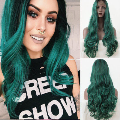 Fashion Long Loose Curly Long Lace Front wig 180% Density Synthetic Hair Wigs