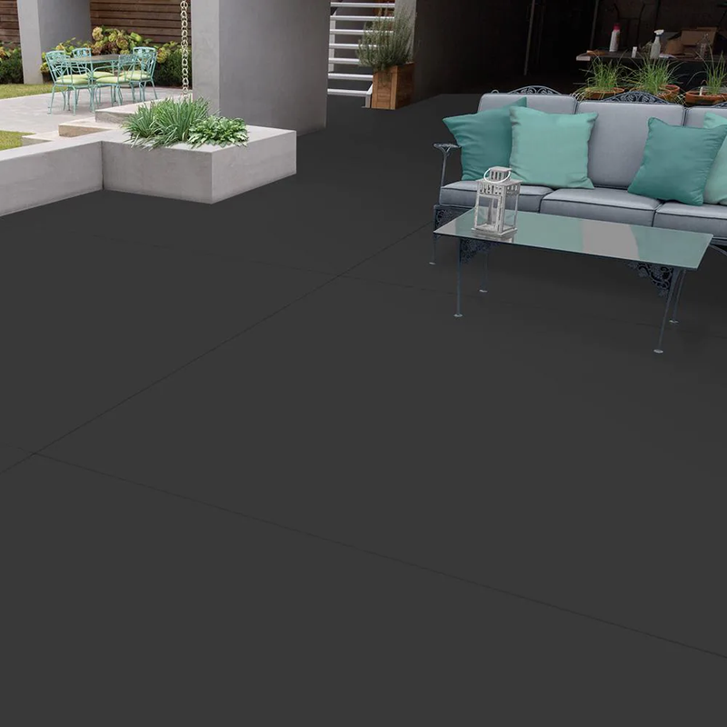 1/ 5 Gal Floor Paint Jet Black Epoxy Concrete For Garage Basement Patio Driveway