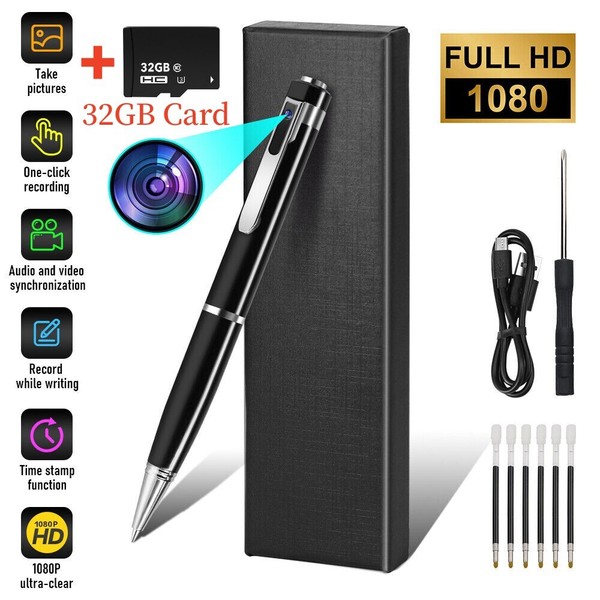 Hidden Cam Pocket Pen Camera 1080P HD 32GB Mini Video Recorder DVR Security USB - Image 19