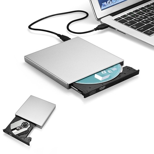 Usb External Cd-rw Burner For Windows, Mac Os Laptop Computer Dvd/cd Reader Player With Two Usb