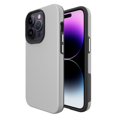 For Apple iPhone 14 Pro Max - Texture Easy Grip Impact Dual Layer Cover Case