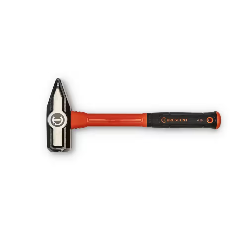 Crescent Blacksmith Hammer 4 Lb Fiberglass Handle Forged Steel Heavy Duty