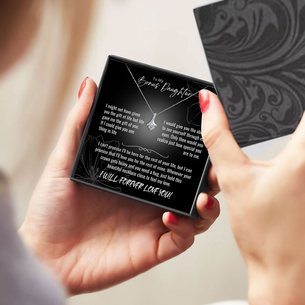 To My Bonus Daughter Necklace, Gift for Bonus Daughter, Step Daughter Birthday