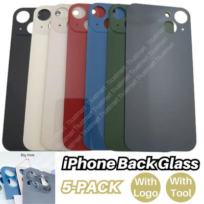 For iPhone 14 13 12 11 Pro XR Back Glass Replacement Rear Battery Cover 5Pcs Lot