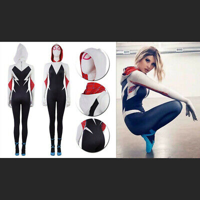 Into the Spider-Verse Gwen Stacy Spidergirl Jumpsuits For Costume Cosplay Party