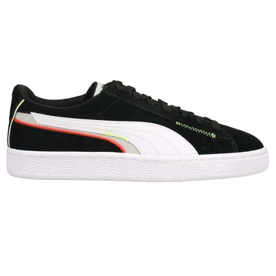 

Повседневная обувь Puma Suede Displaced Lace Up Youth Boys Black Sneakers 384496-03, Черный, Puma Suede Displaced Lace Up Youth