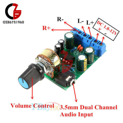 TDA2822 TDA2822M 0.25W 1W+1W 1.5W+1.5W Single Dual Channel Audio Amplifier Board