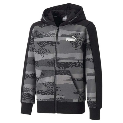 Puma Alpha Full Zip Hoodie Youth Boys Black Повседневная верхняя одежда 67010601