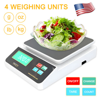 6kg/0.5g Digital Electronic Kitchen Scale LCD Display Rechargeable Waterproof US