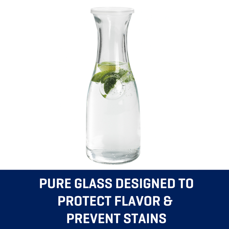 Clear Glass Carafe with Lid Juice Water Pitcher Serving Jug 