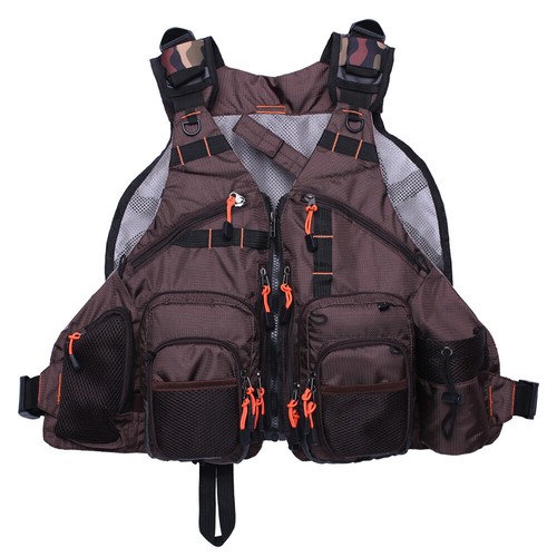 Fishing Vest backpack For Fly Fishing General Size Mesh Adjustable Mutil-Pocket