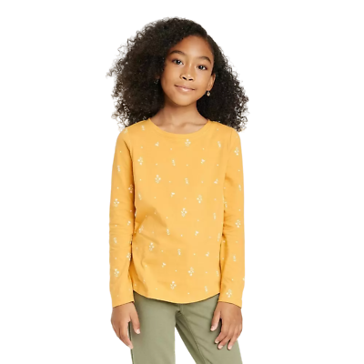 Girls yellow hotsell long sleeve shirt