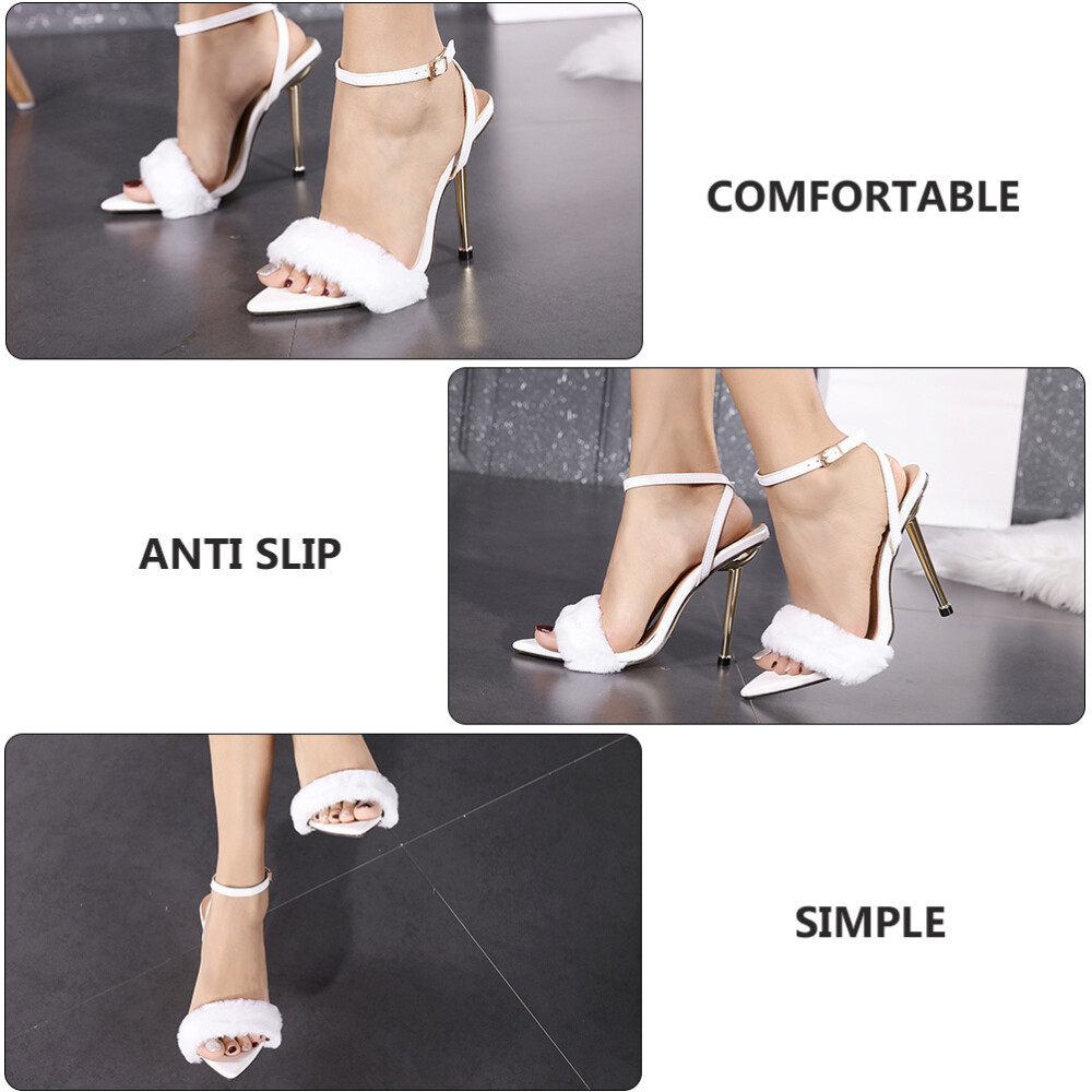 MARKENLOS 3 PAARE SPITZ ZECKEN HOCHHACKIGE SANDALEN WEIBLICHE HOCHHACKIGE SCHUHE