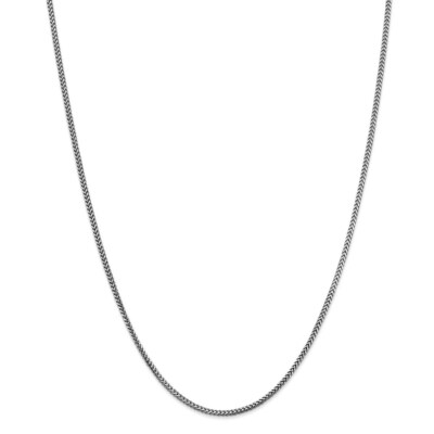Pre-owned Superdealsforeverything Real 14kt White Gold 22 Inch 1.5mm Franco With Lobster Clasp Chain; 22 Inch