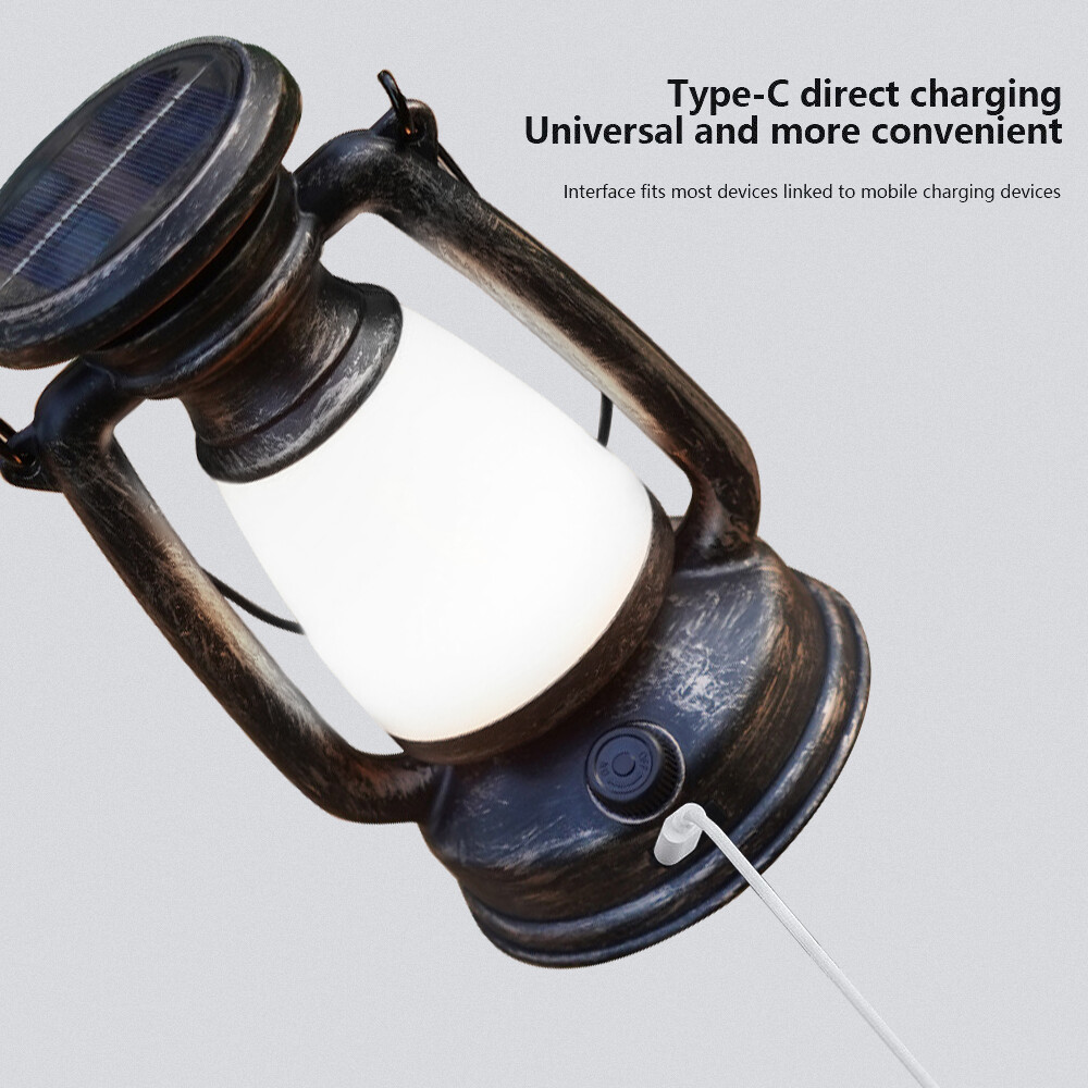 2Pack Solar Lanterns Outdoor Waterproof Vintage Hanging Lantern for Garden Patio