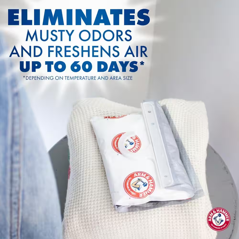 (3-Pack) 16 Oz. Moisture Absorber Odor Eliminator Hanging Bags Arm And Hammer