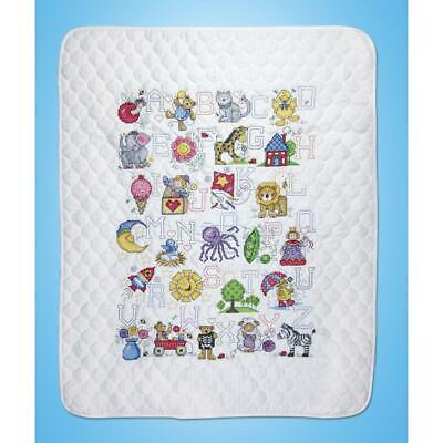 Design Works PreQuilted Baby Quilt Kit for Cross Stitch ABC FUN 34'' X 43''