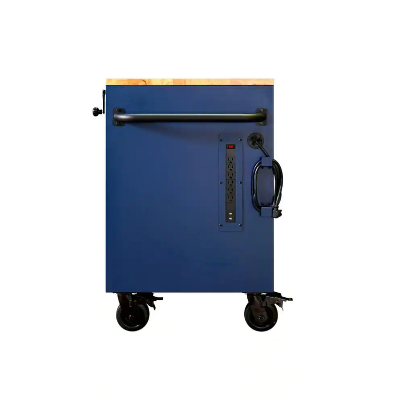 72 In. W X 24 In. D Heavy Duty 18-Drawer Mobile Workbench Cabinet with Adjustabl