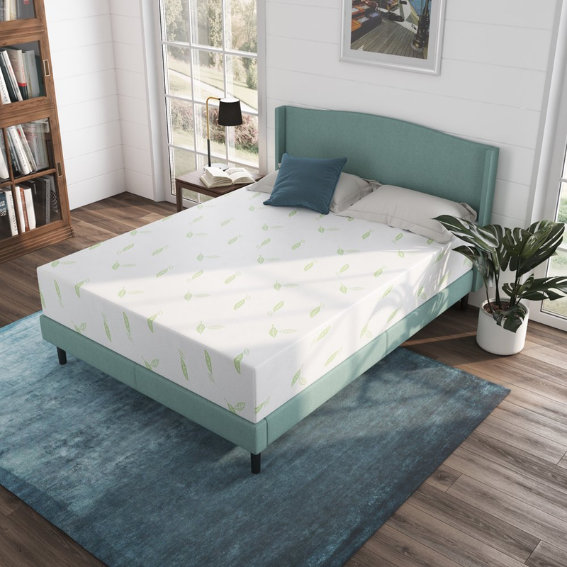 Twin XL Size Mattress PLUSH Memory Foam Medium Firm GREEN TEA King Full Queen