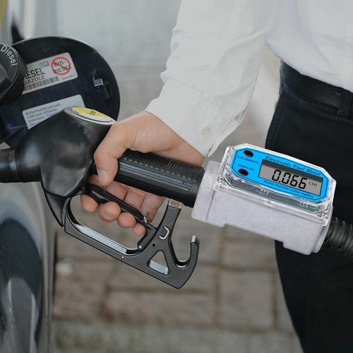 LCD Digital Turbine Flow Meter Gas Oil Fuel