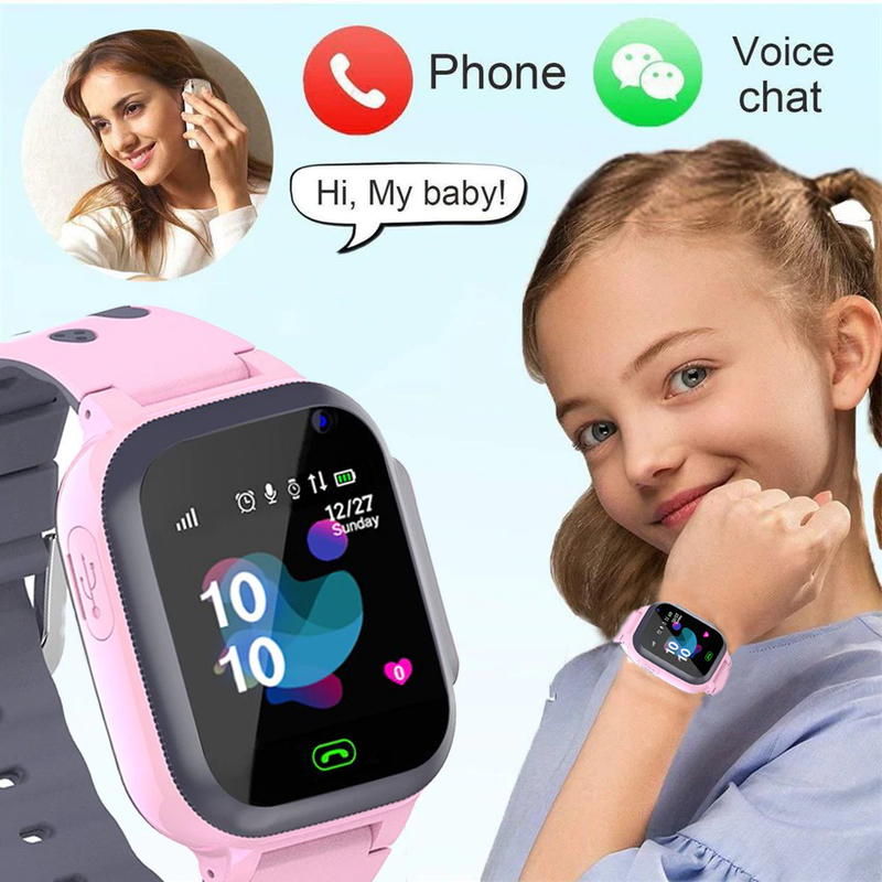 Reloj Inteligente Para NIÑOS Con Llmada De SOS Smartwatch Para Iphone Android 