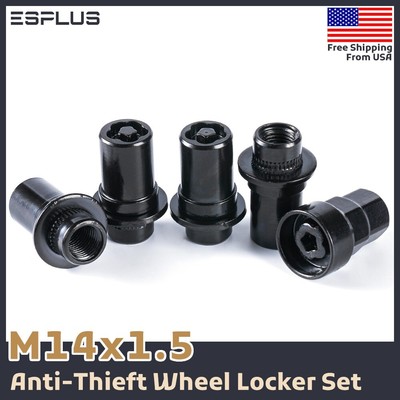Black M14x1.5 1.85'' OEM Wheel Lock + Key Fit Land Rover Discovery Range etc.