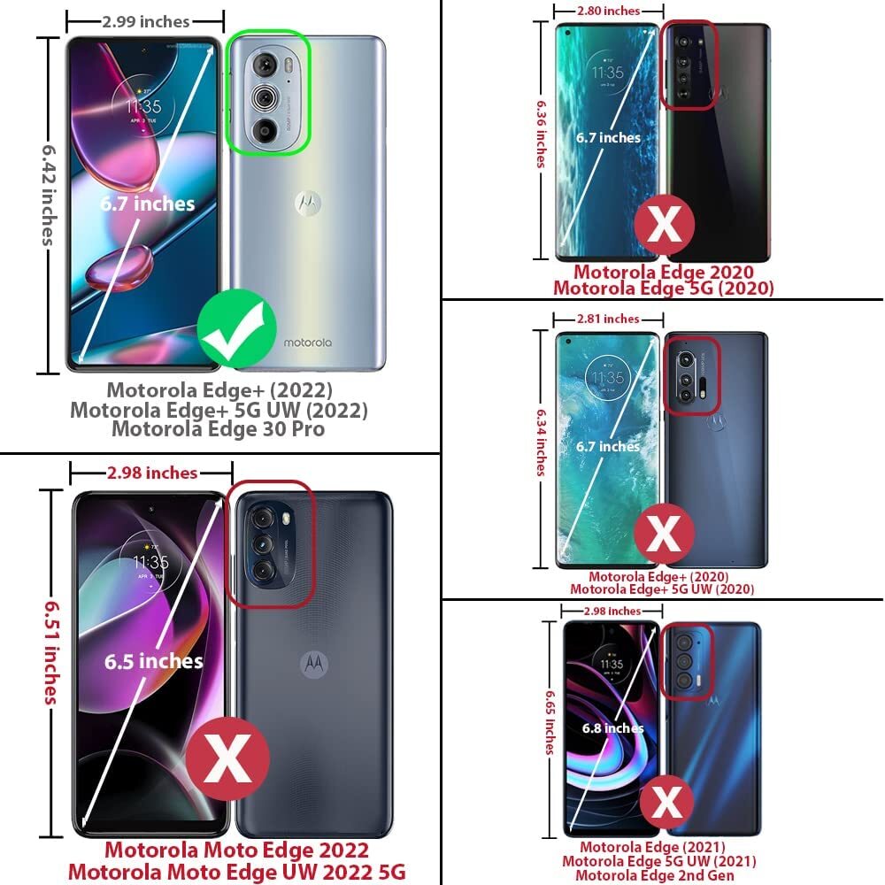 For Motorola Edge Plus 5G UW 2022 Ring Case Defender Stand+Tempered Glass Screen