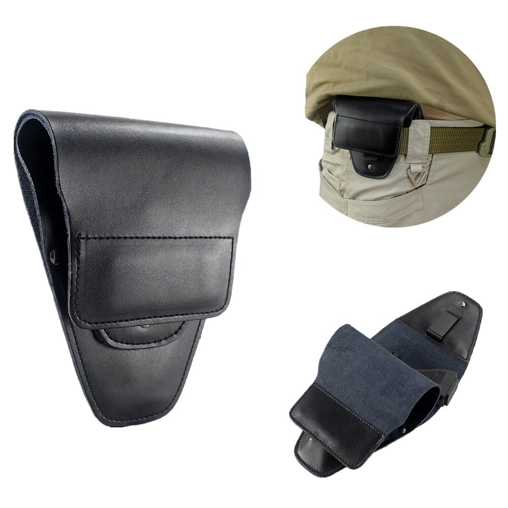 Concealed Carry Handguns Rapid Draw Leather IWB Holster for Right/left Hand Use