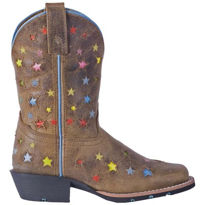 Ботинки Dan Post Starlett Square Toe Cowboy Toddler Girls Коричневые классические сапоги DPC29