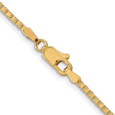 Pre-owned Superdealsforeverything Real 10kt Yellow Gold 1.9mm Box Chain; 24 Inch; Lobster Clasp