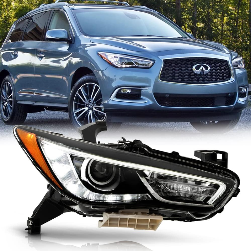 LED Headlight Right Passenger Side for 2016-2018 Infiniti QX60 Hid/Xenon W/O AFS