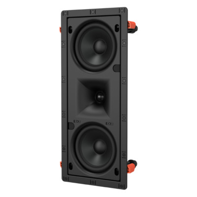 Dual 5.25'' In Wall LCR Speaker 150W, 1'' Silk Dome Horn Tweeter, Single