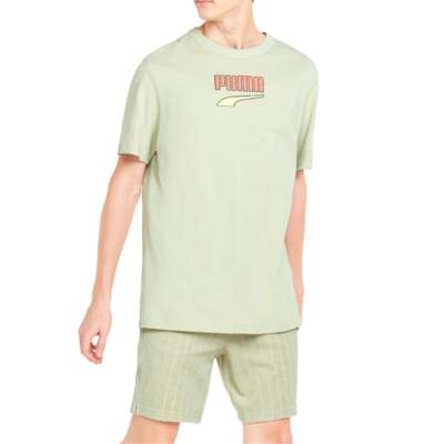 

Мужские зеленые повседневные топы Puma Downtown с круглым вырезом и коротким рукавом с логотипом 5336723, Зеленый, Puma Downtown Logo Crew Neck Short Sleeve T-Shirt