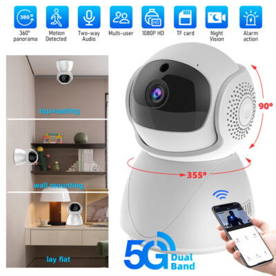 Indoor Camera 1080P Pet Camera Baby Monitor 2.4GHZ & 5GHz Security Surveillance